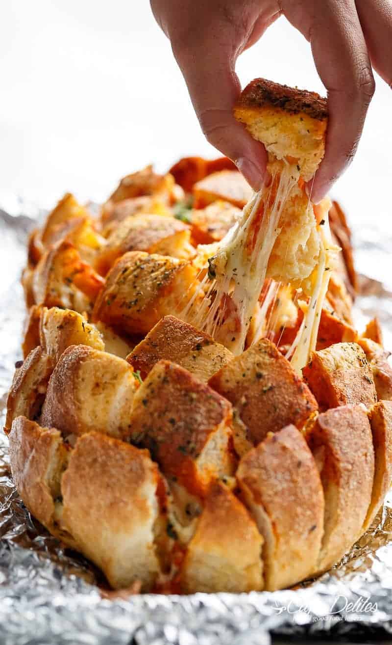 Easy Garlic Butter Pizza Pull Apart Bread: Ultimate Party Appetizer